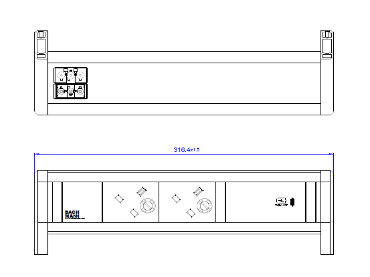 BACHMANN DESK 2xUK 1xUSB C 60W GST18, Verenigd Koninkrijk (UK)