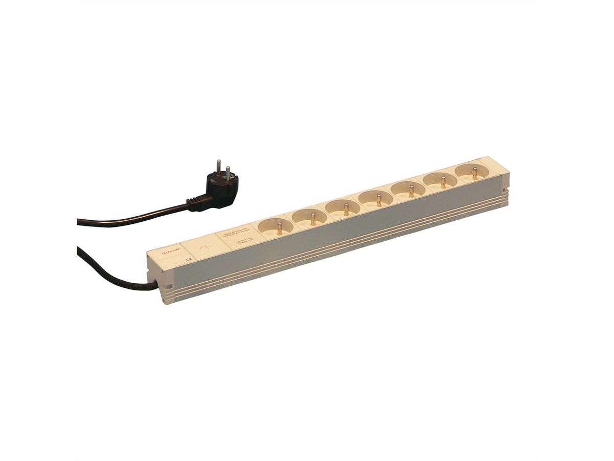 SCHROFF contactdoosindeling UTE, 7-polig, 19", met onderdrukfilter