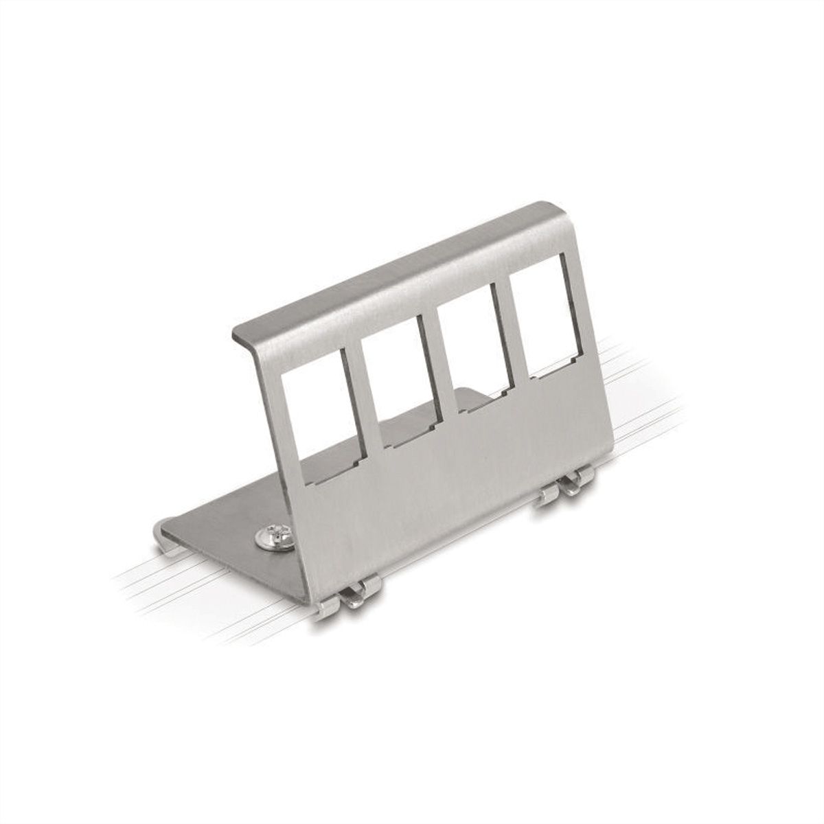 VALUE - DIN-rail adapter leeg, voor 4 keystones