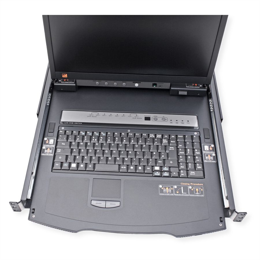 ATEN KL1508AiN KVM Over IP-switch, 8-poorts, 48 cm LCD, VGA, PS/2-USB, DE-Layout