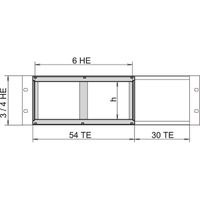 SCHROFF Board Cage voor horizontale montage, 3 HE, 20 HE, voorste rail met lange lip