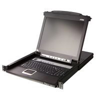 ATEN CL5708MW 43 cm brede LCD KVM-switch, USB-PS/2, VGA, 8 poorten, Toetsenbord indeling Amerikaans