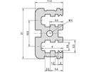 SCHROFF horizontale rail achter in het midden, type VT, 84 pk