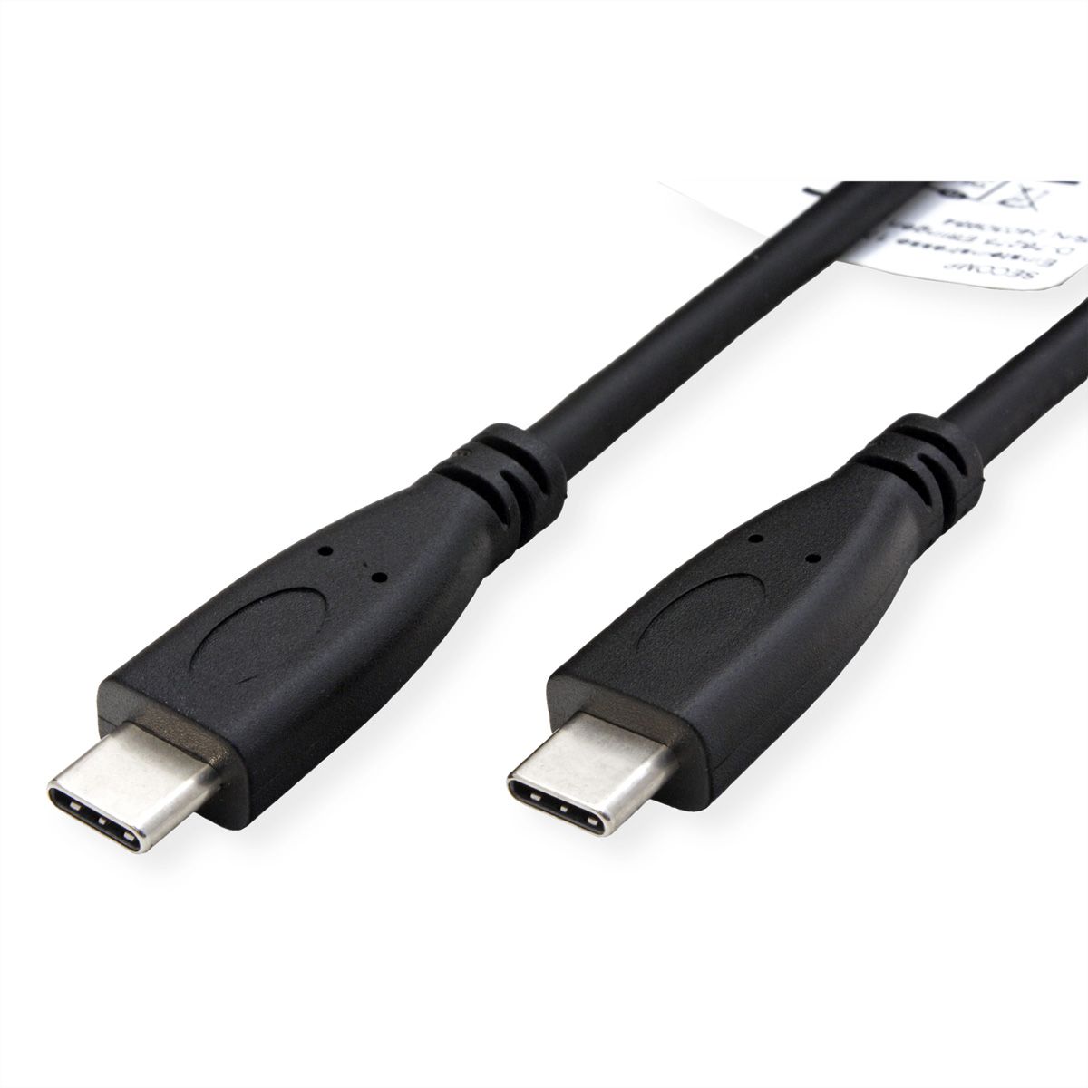 ROLINE RM USB 3.2 Gen 2 kabel, C-C, M/M, 4K UHD-1, 10Gbit/s, Emark, 100W, zwart, 1 m