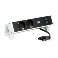 BACHMANN DESK2 2xP40 1xUSB A/C 22W, 0.2m GST18 RAL9010 Italia
