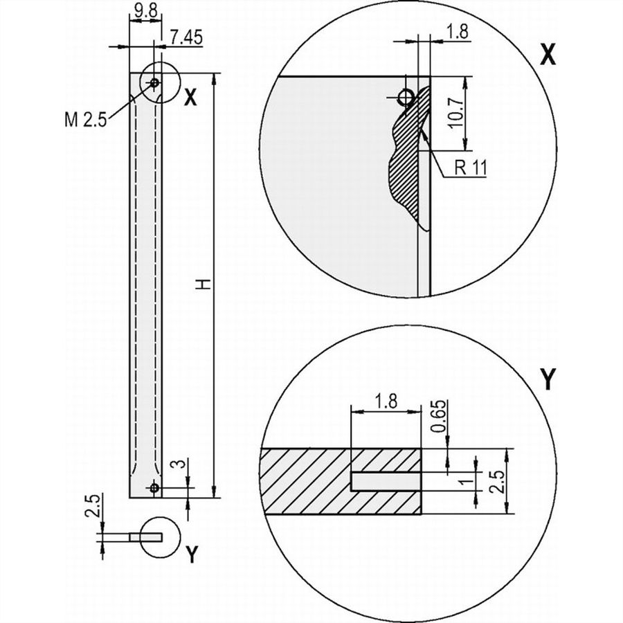 SCHROFF voorpaneel, Refrofit afscherming, 2 HE, 84 HE, 2,5 mm, Al, geanodiseerd vooraan, geleidend achteraan